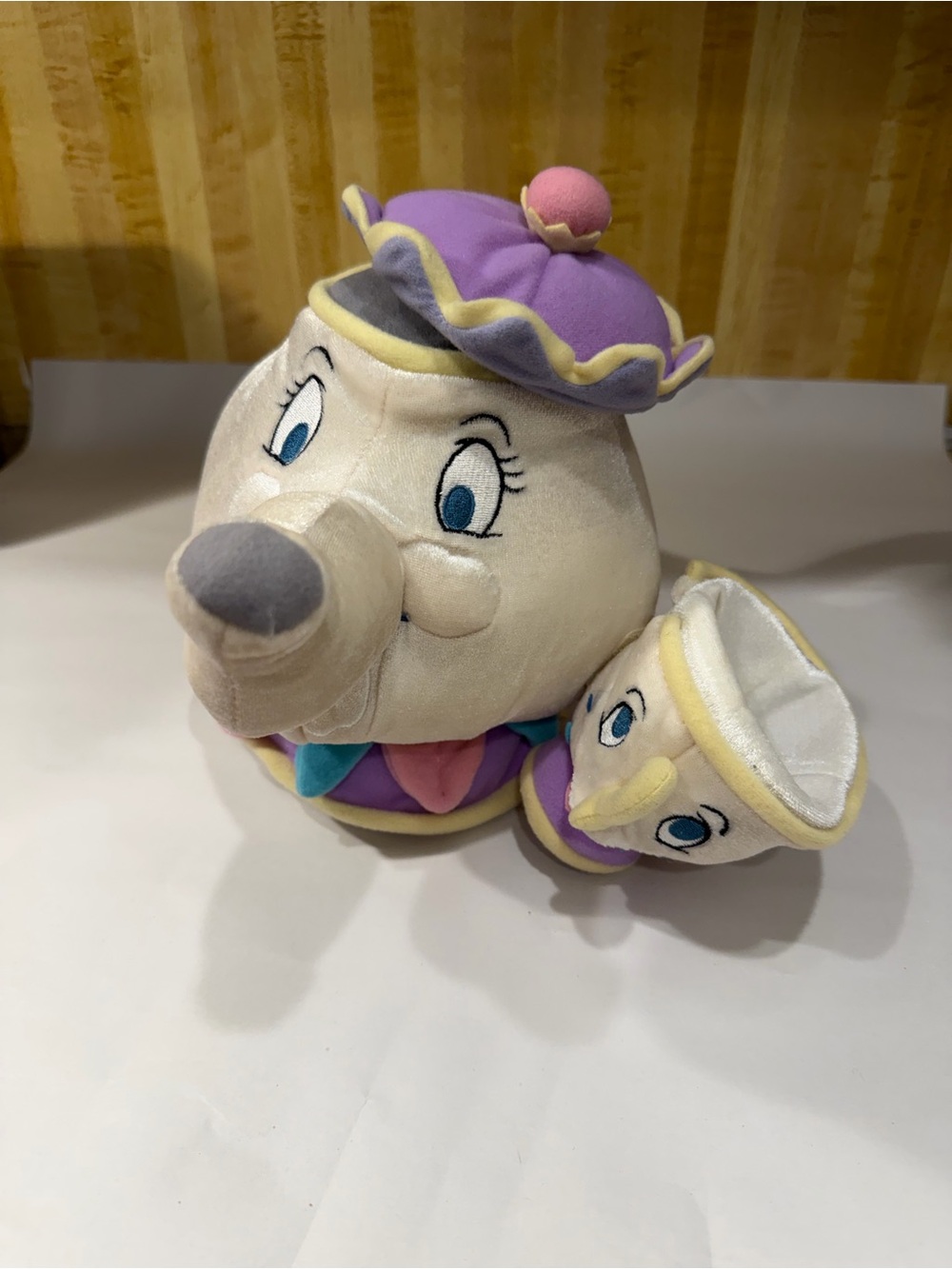 Disney Store Plush Mrs Potts & Chip Talking Beauty And The Beast